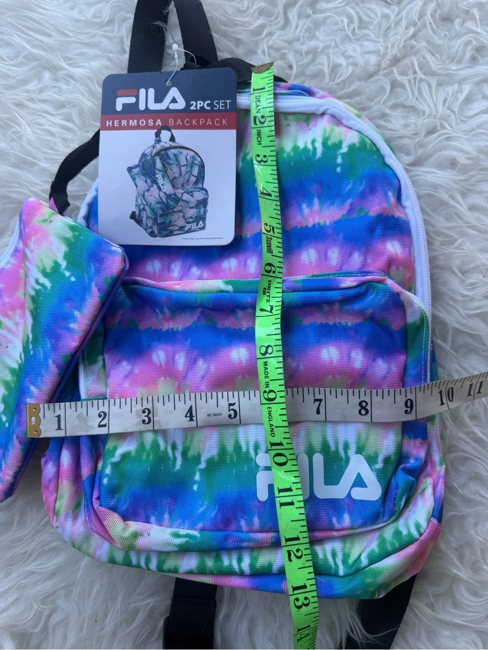 FILA Kids Tie-Dye Backpack and Pencil Case - Multicolor